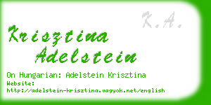 krisztina adelstein business card
